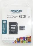 Kingmax 8 GB microSDHC Class 4 + SD Adapter KM08GMCSDHC41A -  1